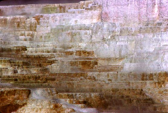 Travertine terraces