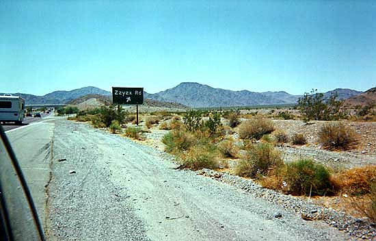 Zzyzx sign