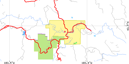 Map of Keystone, SD