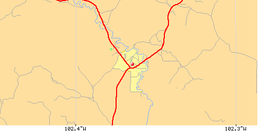 Map of Wounded Knee, SD