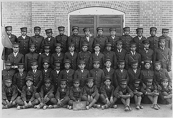 Youngest boys in uniform, Albuquerque Indian School