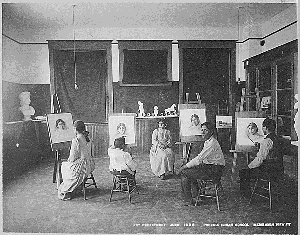 Art class, Phoenix Indian School