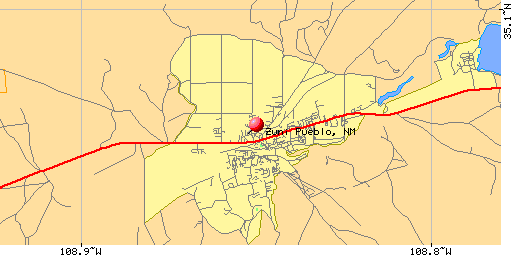 map of Zuni